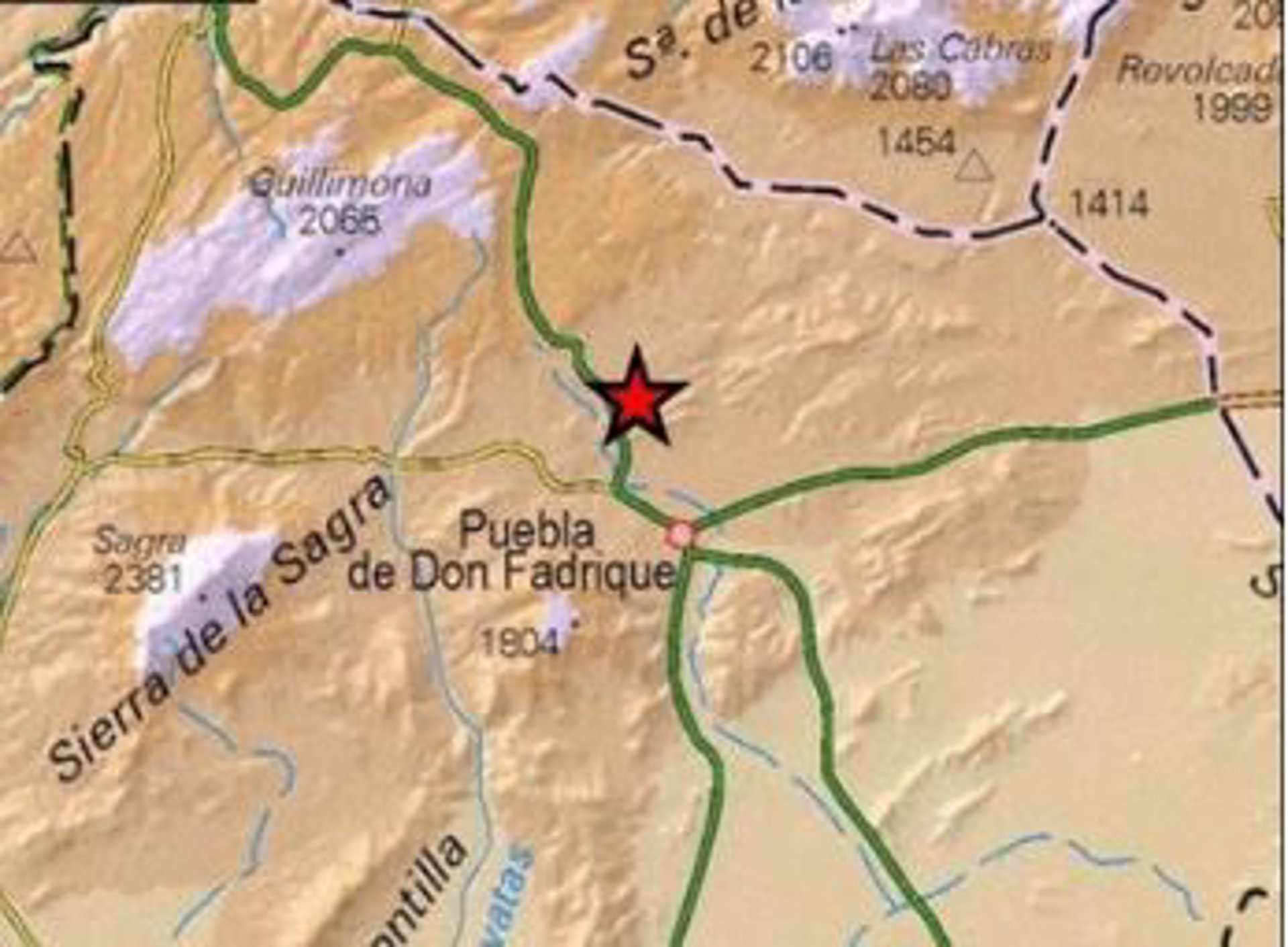 Chinchilla de Montearagón y Nerpio notan el terremoto de Puebla de Don Fadrique (Granada).
