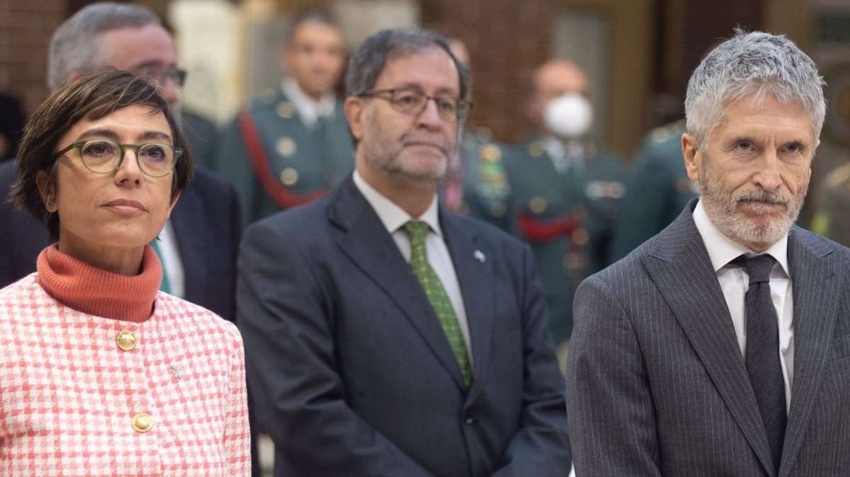 La ya exdirectora general de la Guardia Civil, María Gámez, y el ministro del Interior, Fernando Grande-Marlaska, en una imagen de archivo.