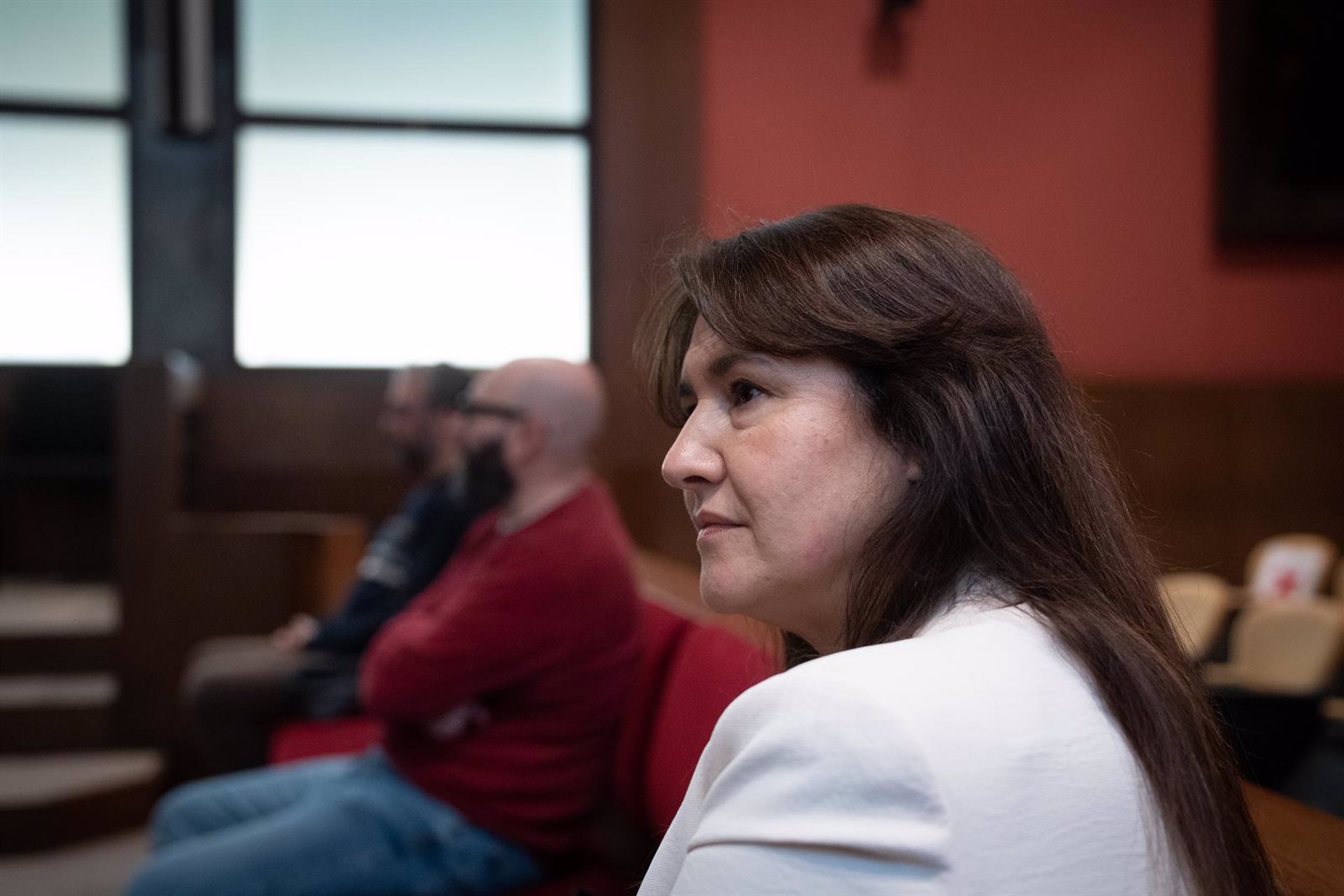 La presidenta de Junts, Laura Borràs, durante un juicio para declarar por presuntamente fraccionar contratos en la Institució de les Lletres Catalanes (ILC) en el TSJC, a 10 de febrero de 2023, en Barcelona.