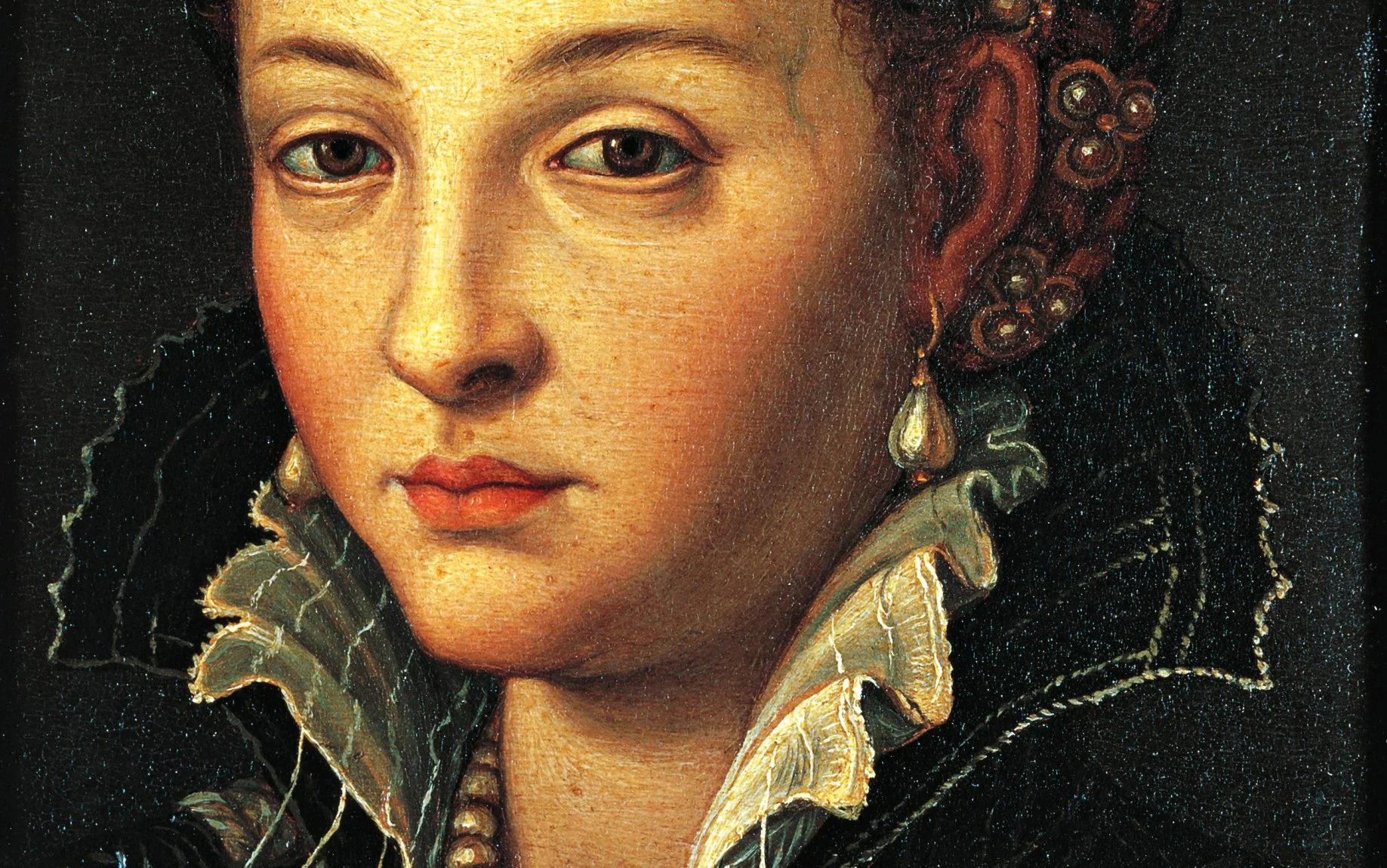 Lucrezia de Medici retratada por Alessandro Allori.