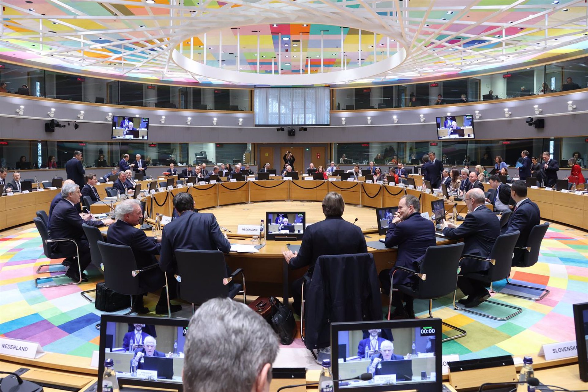 Ucrania Reunión de ministros de Exteriores y de Defensa de la UE en Bruselas.