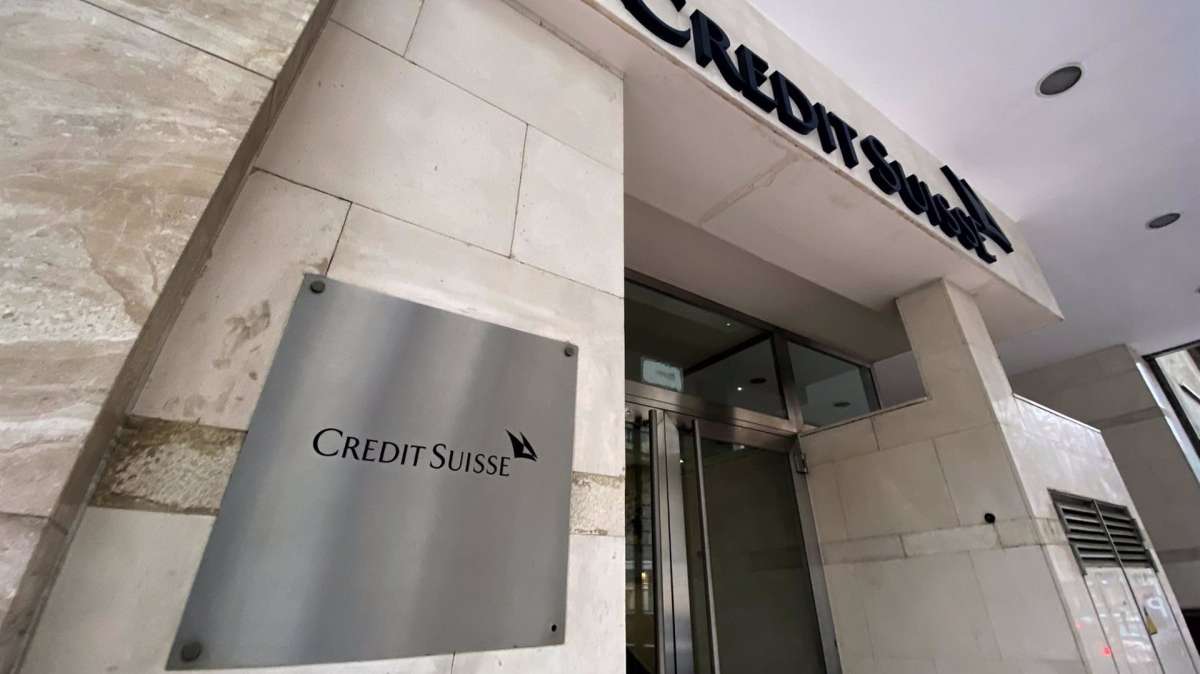 Entrada de la sede de Credit Suisse en Madrid
