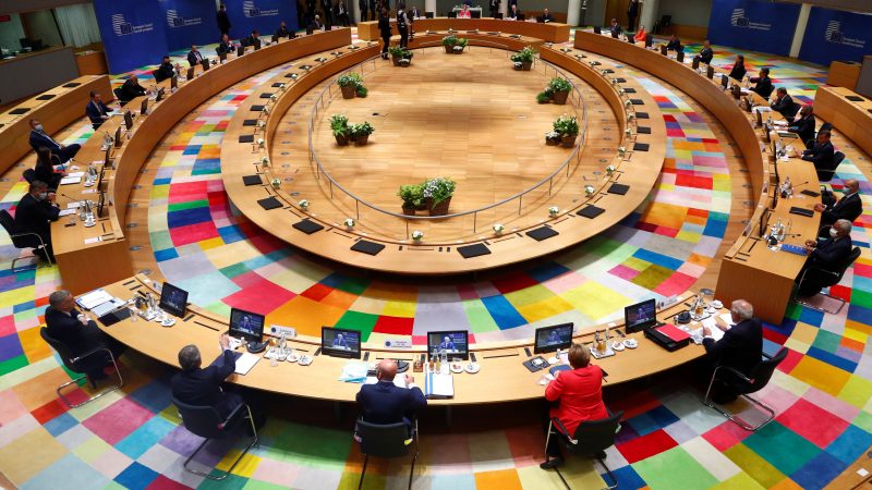 Vista general de los líderes de la Unión Europea en una cumbre en Bruselas