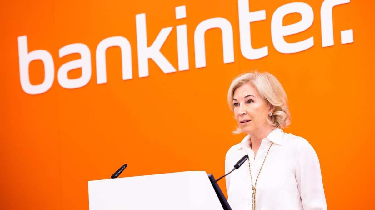 La consejera delegada de Bankinter, María Dolores Dancausa, durante la presentación de resultados del banco en 2022