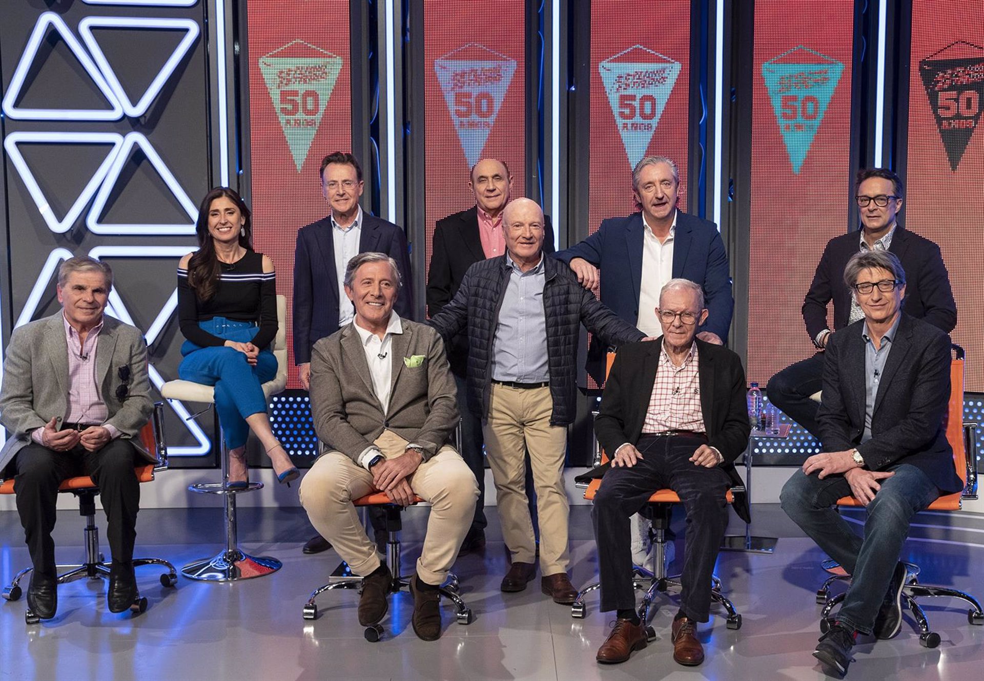 El programa de TVE 'Estudio Estadio' reúne a muchos de sus presentadores por su 50 aniversario