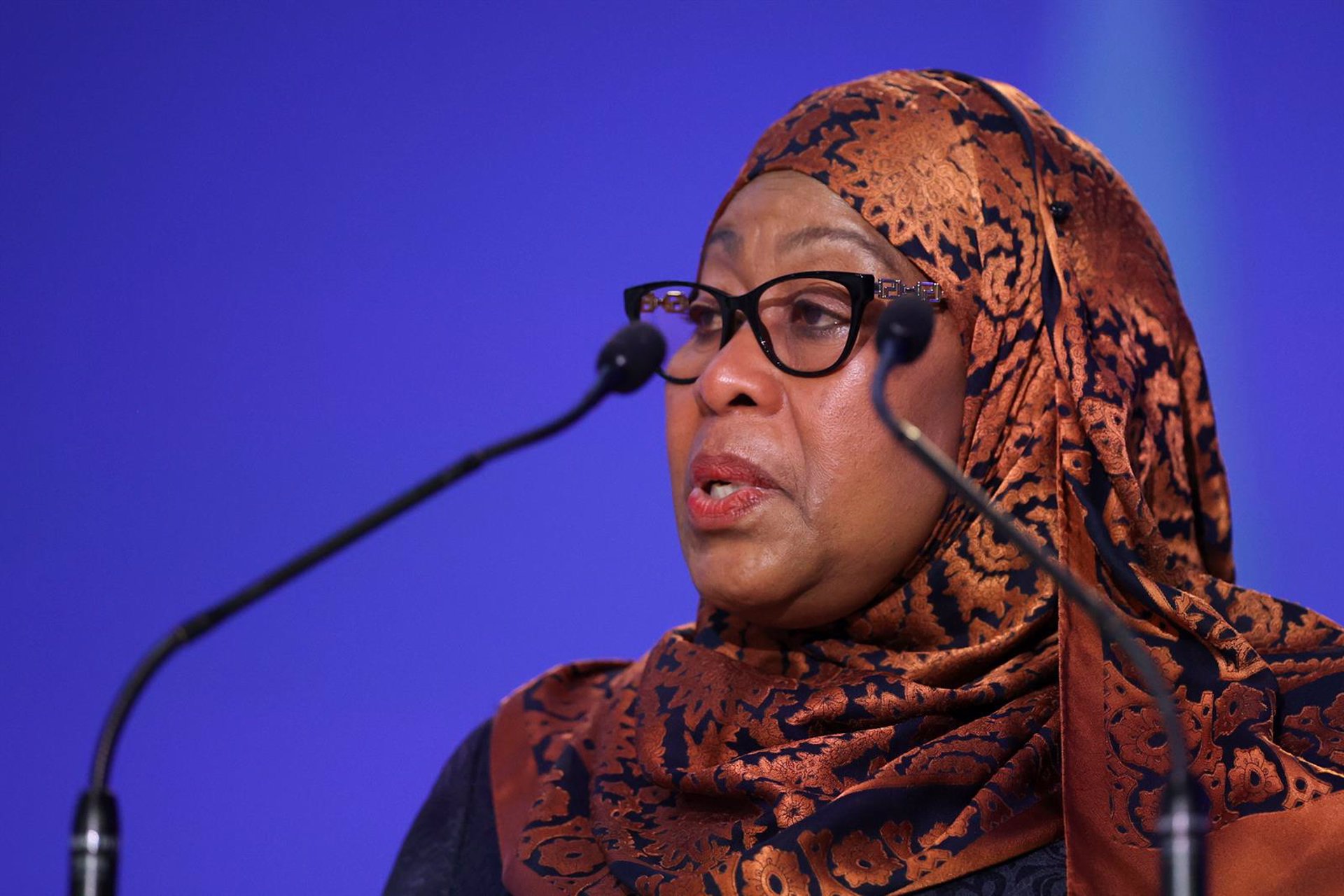 - La presidenta de Tanzania, Samia Suluhu Hassan