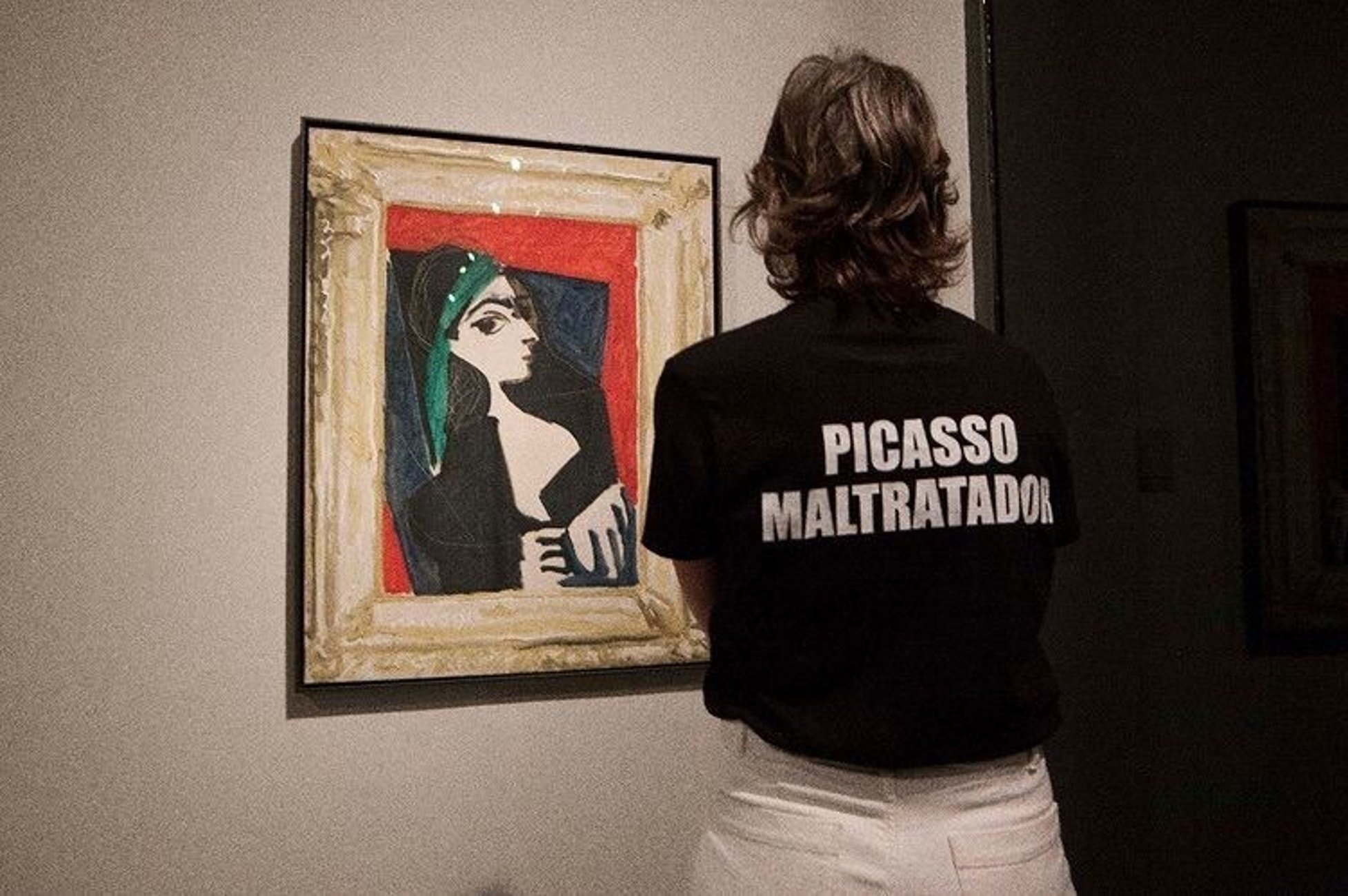 Acción feminista contra el artista en el Museo Picasso de Barcelona. 