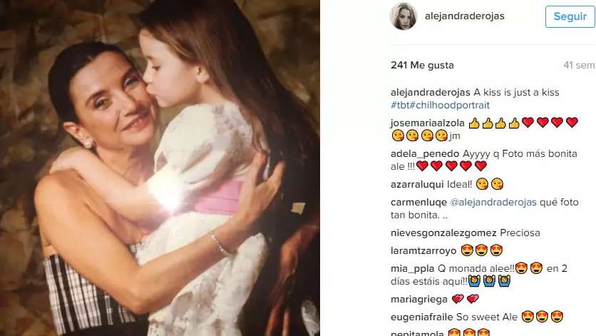 Foto del Instagram de Alejandra de Rojas publicada el día que murió su madre, Charo Palacios.