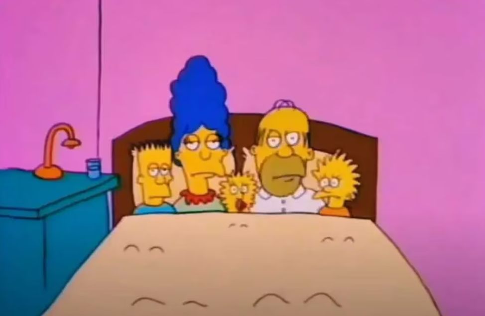 Imagen del primer corto emitido de los Simpson.