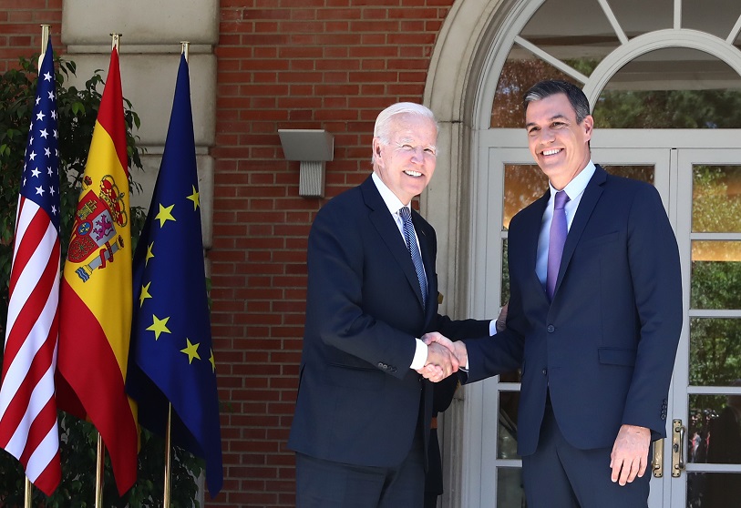 Joe Biden y Pedro Sánchez durante su visita a Madrid en junio de 2022 con motivo de la cumbre de la OTAN.