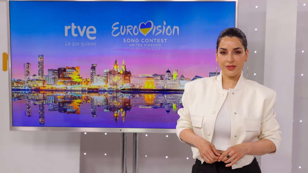 La cantante Ruth Lorenzo posa durante la rueda de prensa convocada para informar sobre la próxima edición de Eurovisión.