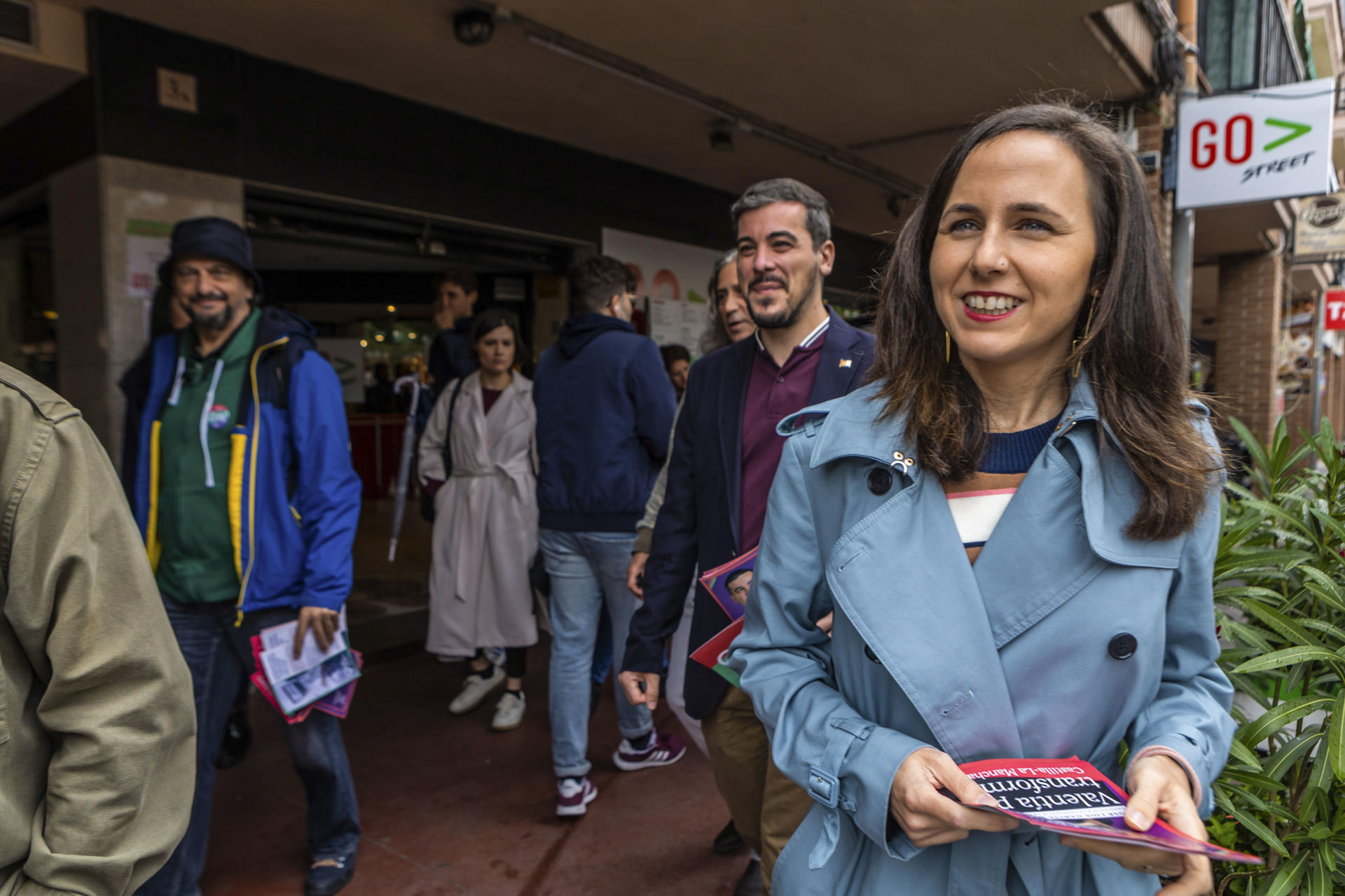 La secretaria general de Podemos y ministra de Derechos Sociales, Ione Belarra, ha visitado este último día de campaña Toledo.