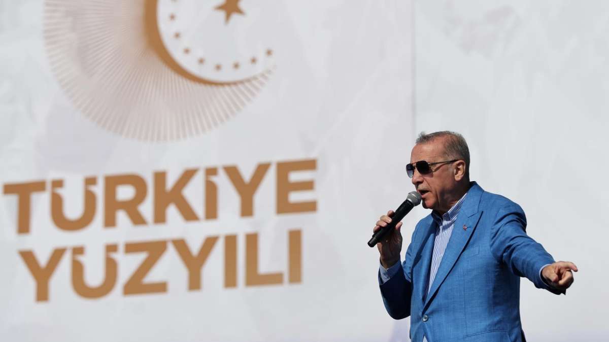 El presidente turco Recep Tayyip Erdogan, en un acto electoral el pasado 7 de mayo en Estambul.