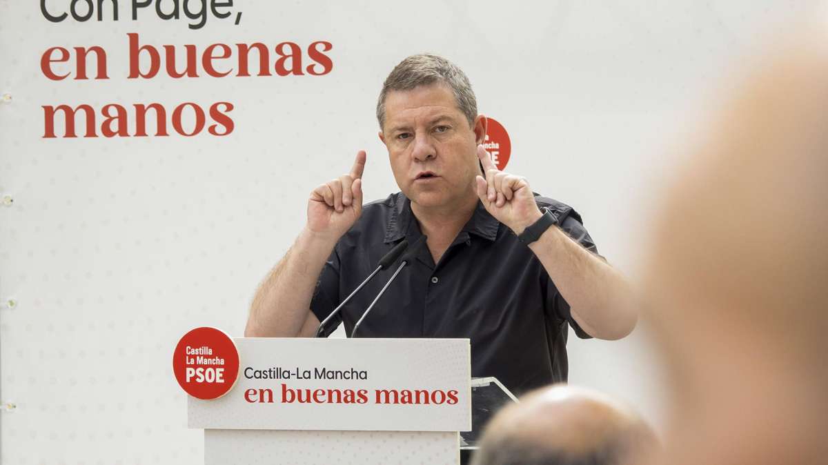 El presidente castellanomanchego y candidato del PSOE a la reelección, Emiliano García-Page.