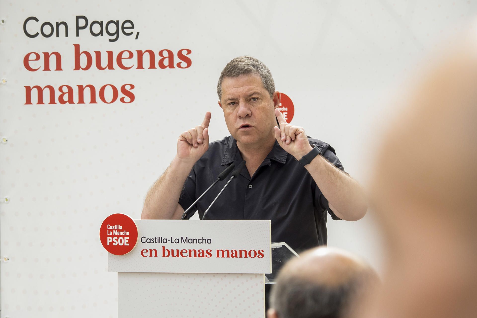 El presidente castellanomanchego y candidato del PSOE a la reelección, Emiliano García-Page.