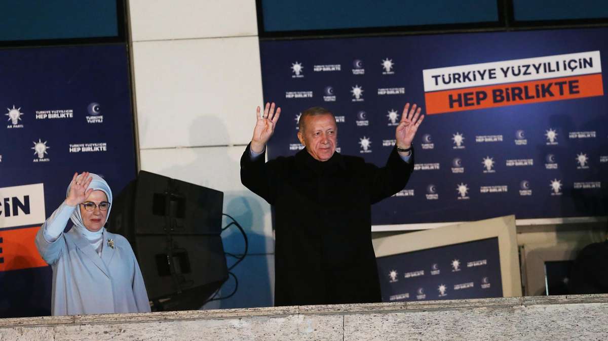 Recep Tayyip Erdogan tras la publicación de los primeros resultados.
