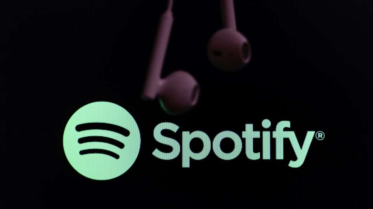 Vista del logo de la compañía de streaming Spotify.