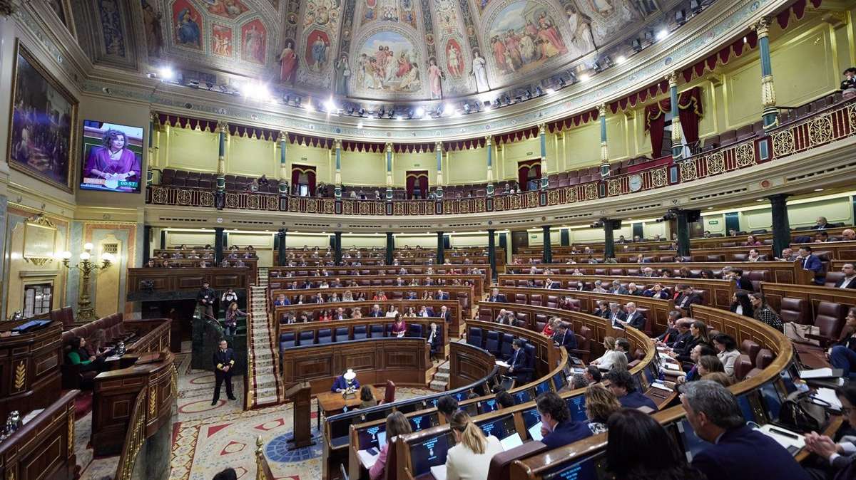Vista de una sesión plenaria en el Congreso de los Diputados.