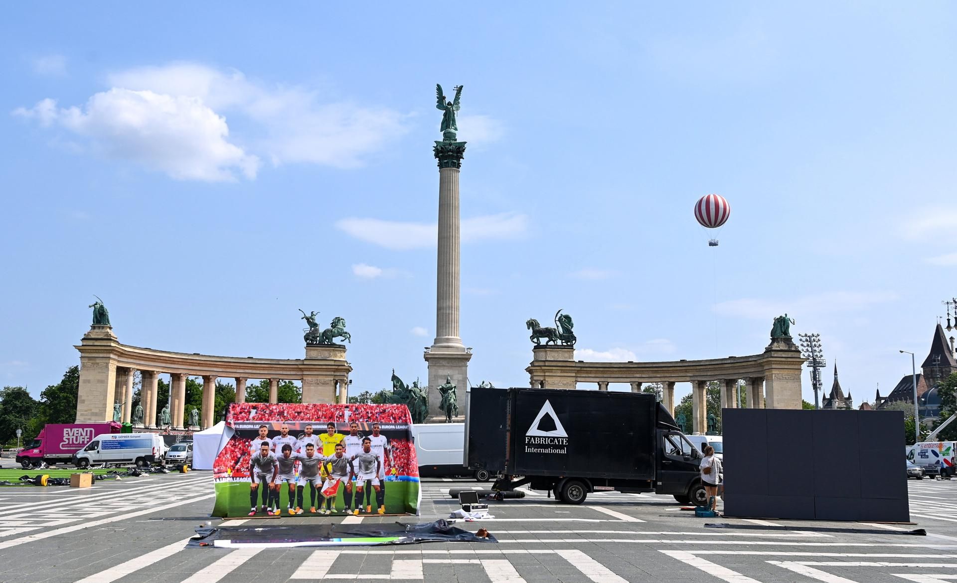 Budapest, preparándose para la final de la Europa League del miércoles