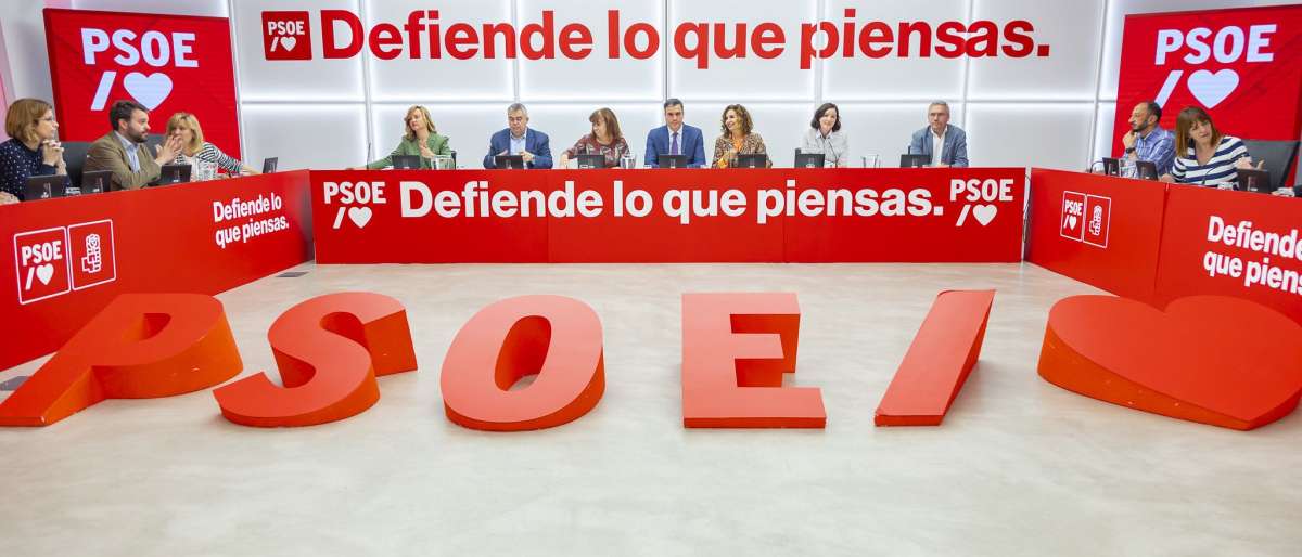 El secretario general del PSOE y presidente del Gobierno, Pedro Sánchez, encabeza la reunión de la Comisión Ejecutiva Federal.