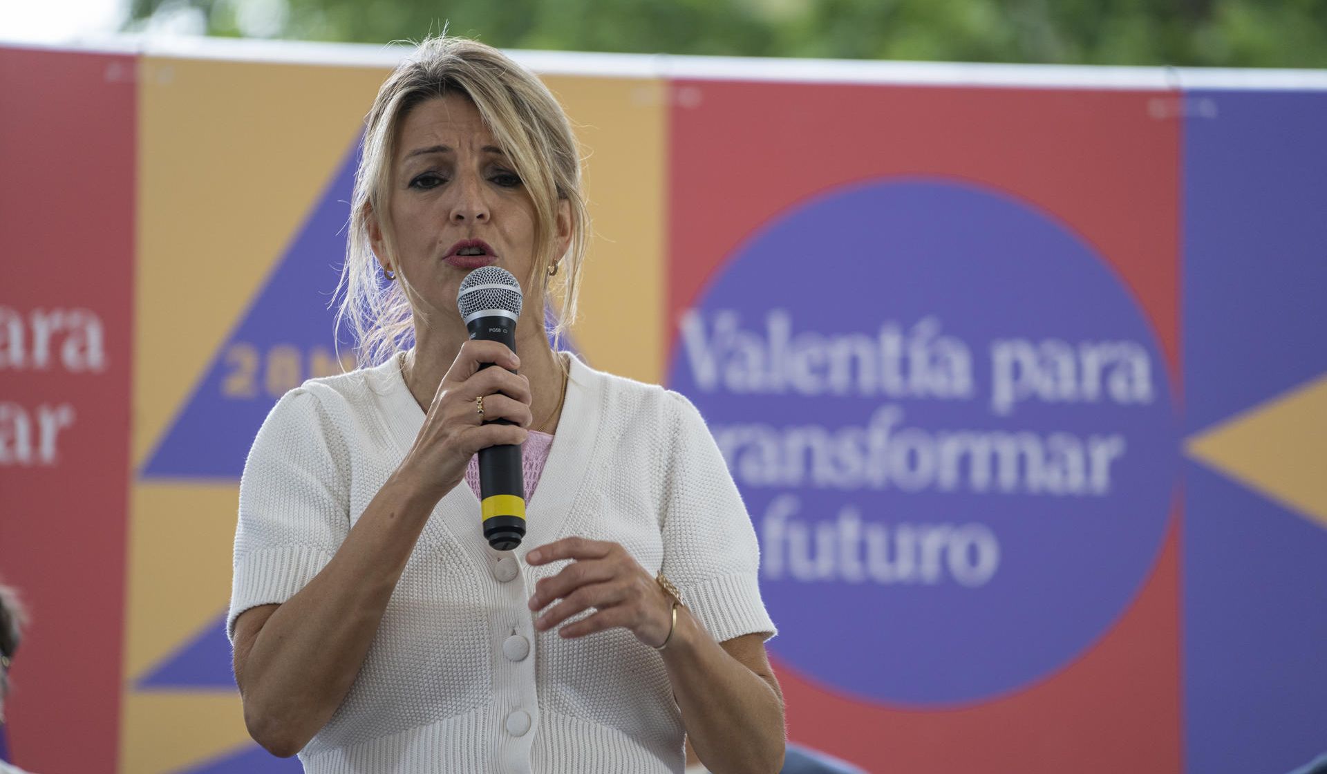 Yolanda Díaz, en un acto de Unidas Podemos en Palma el 25 de mayo de 2023