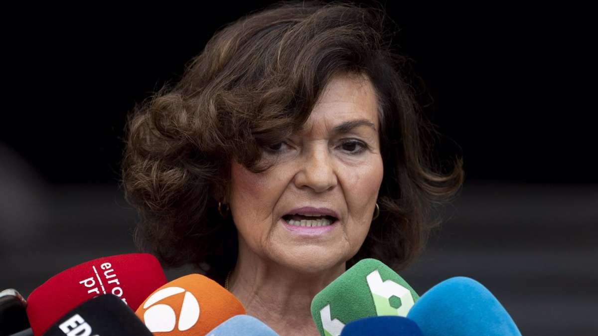 Carmen Calvo a su llegada al Comité Federal del PSOE.