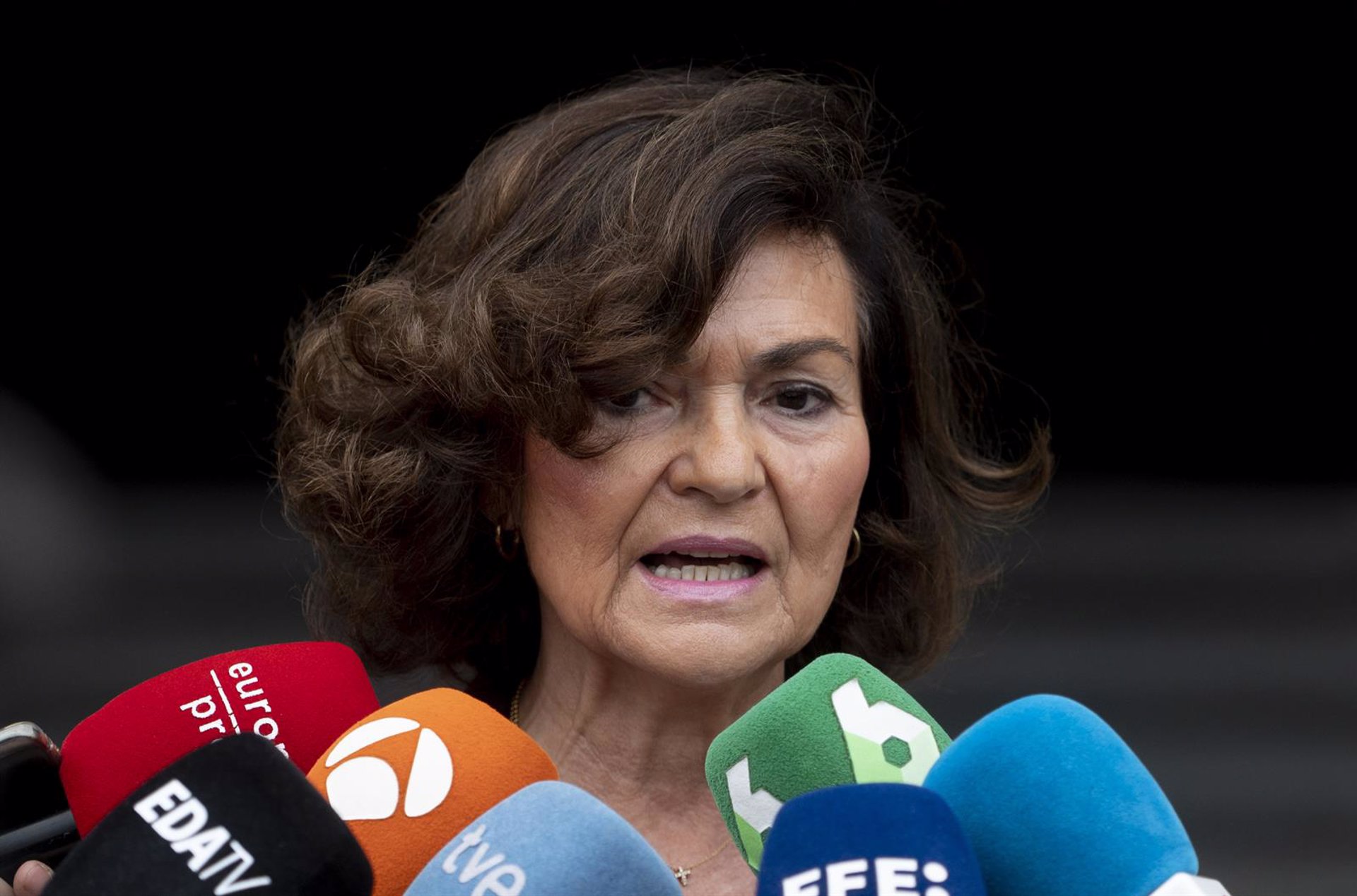 Carmen Calvo a su llegada al Comité Federal del PSOE.