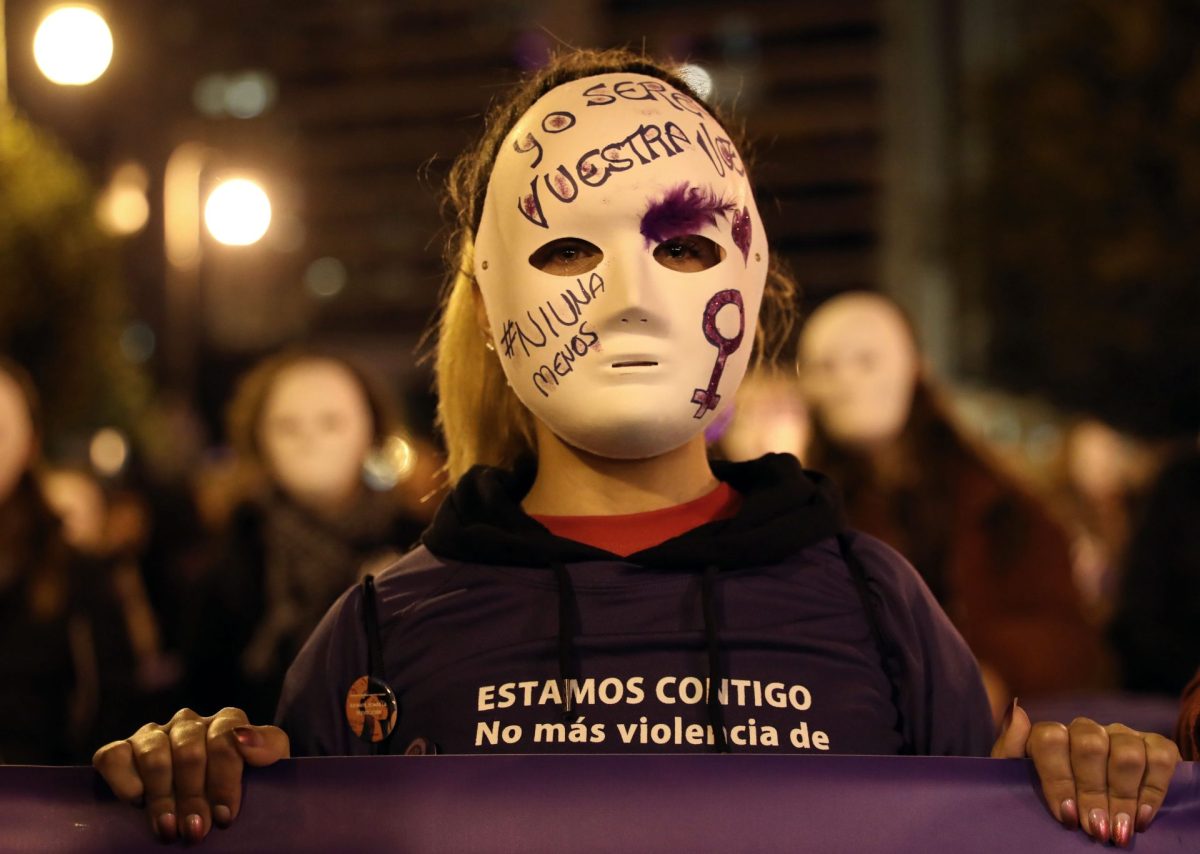 Imagen de archivo de una manifestación en Valencia con motivo del Día Internacional de la Eliminación de la Violencia contra la Mujer en Valencia.