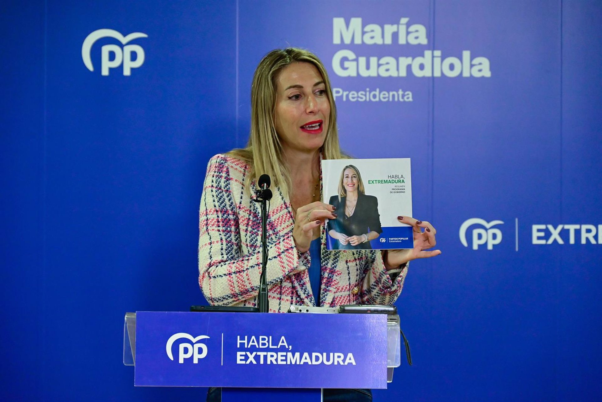 La presidenta del PP de Extremadura y candidata a la Presidencia de la Junta, María Guardiola, en una imagen de archivo.
