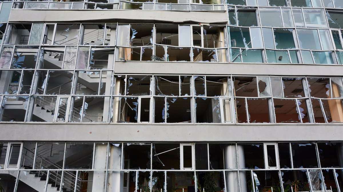 Imagen de archivo de un ataque ruso contra infraestructuras en Kiev, Ucrania.