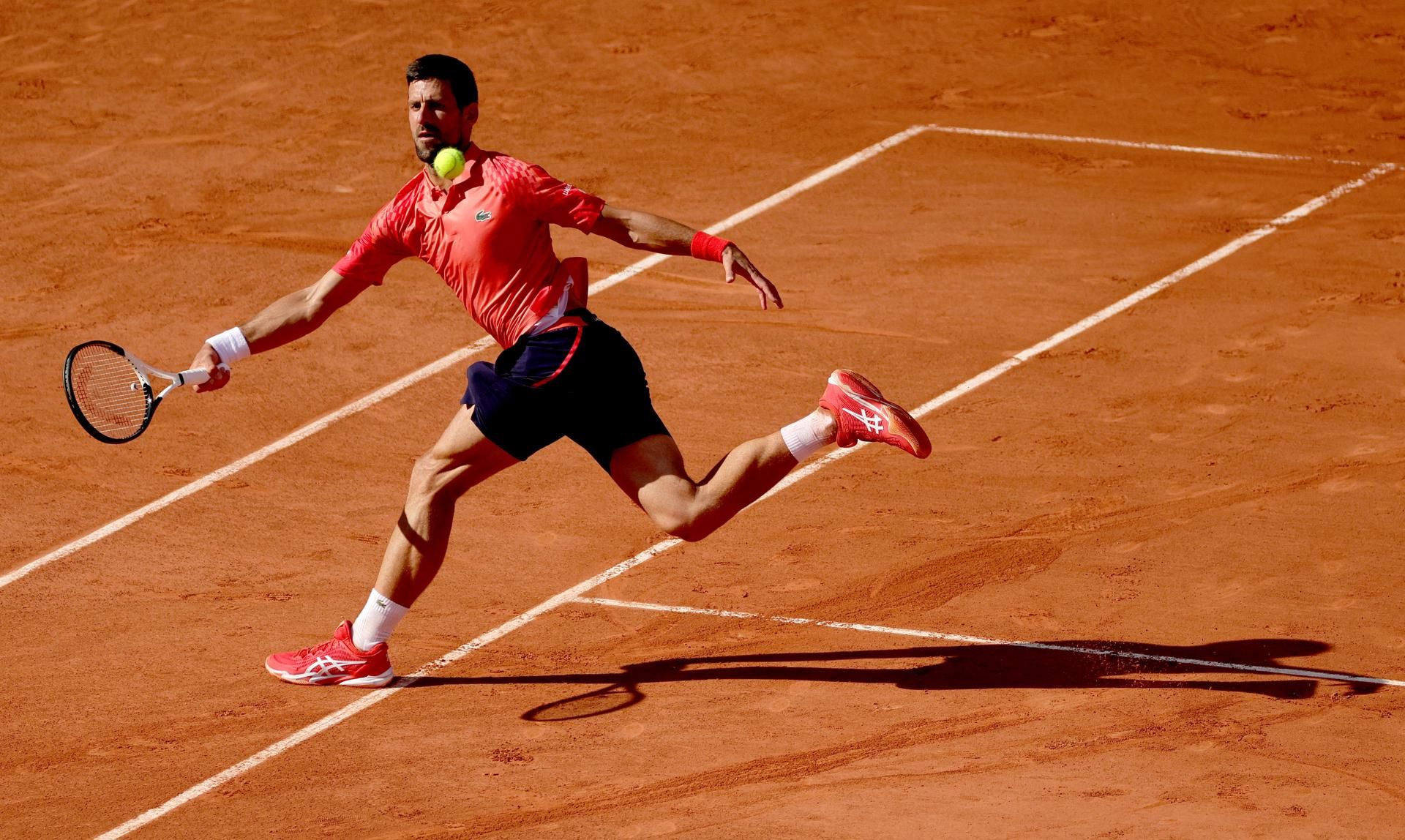 Novak Djokovic, en su partido contra Davidovich