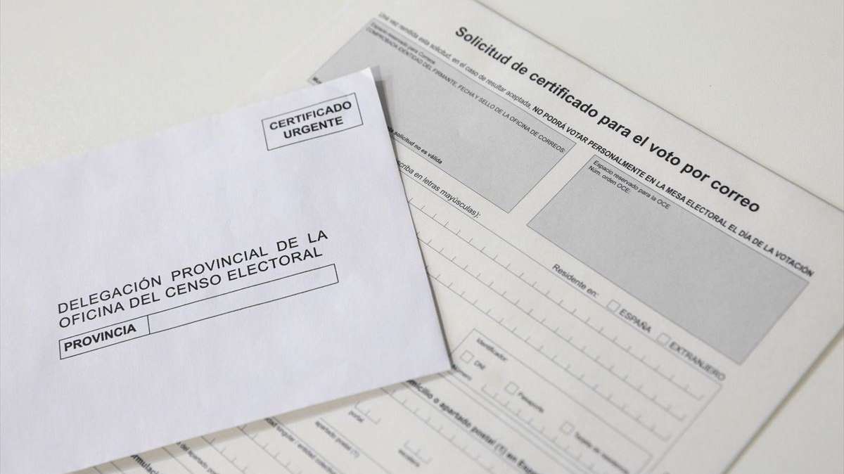 Formulario de solicitud del voto por correo.
