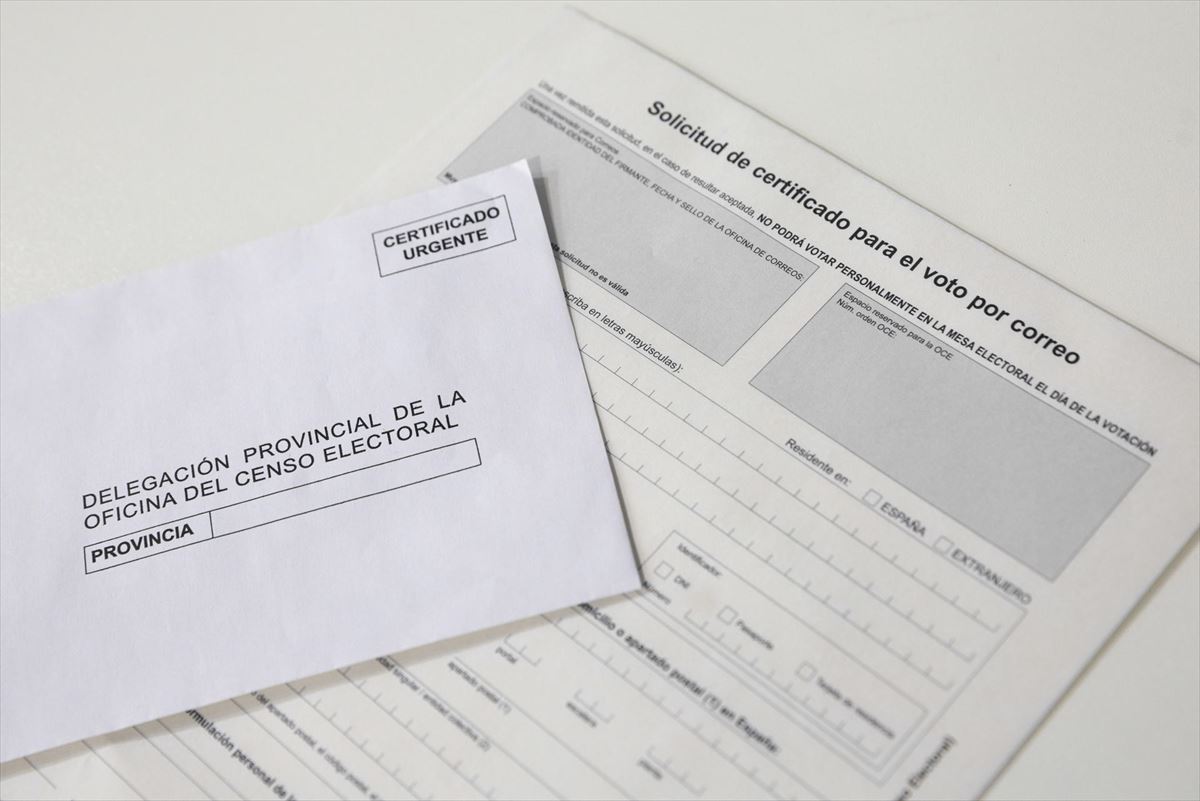 Formulario de solicitud del voto por correo.