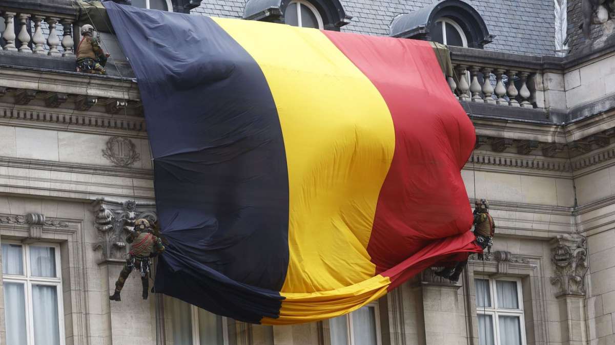 El desfile militar de la Fiesta Nacional de Bélgica.