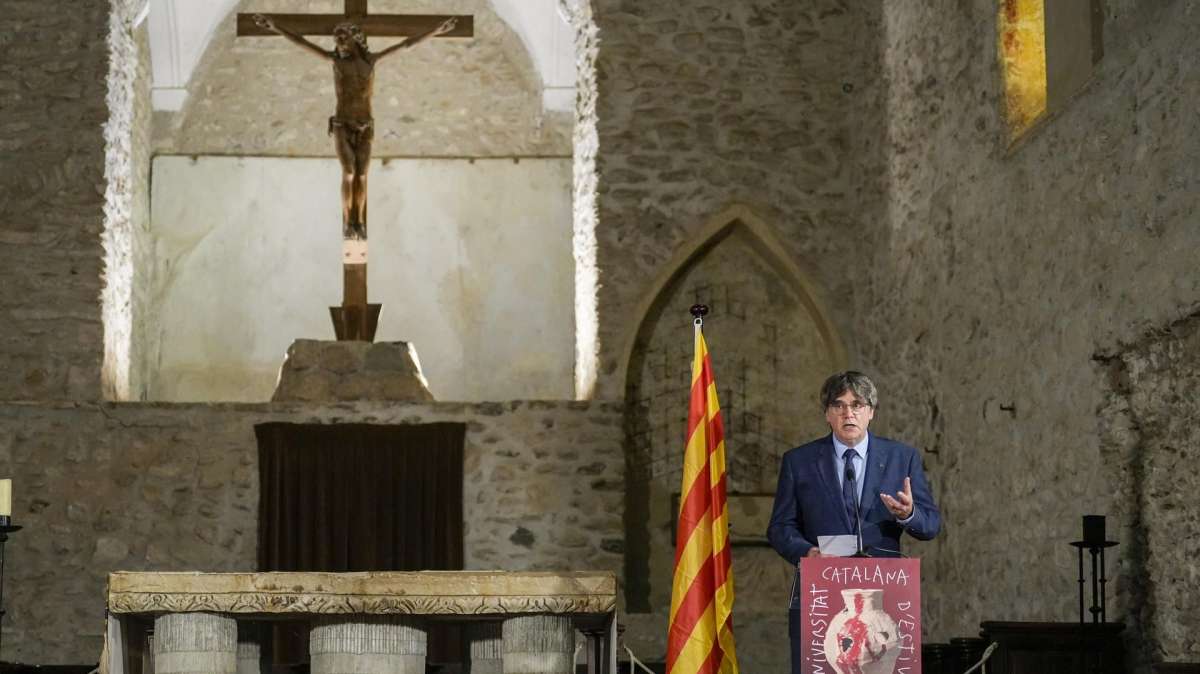 Puigdemont reaparece en Francia para participar en un acto en homenaje a Pau Casals.