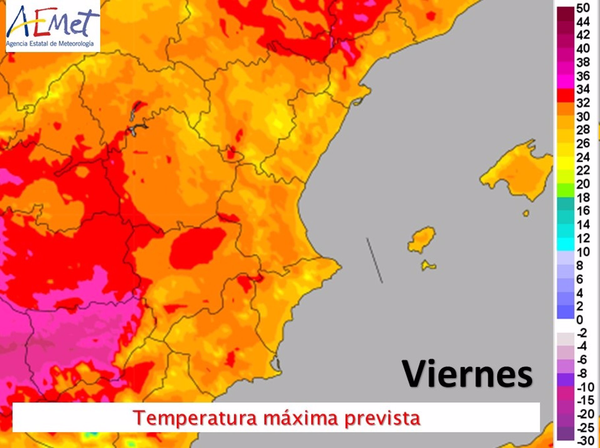 Temperaturas altas este viernes en la Comunidad Valenciana.