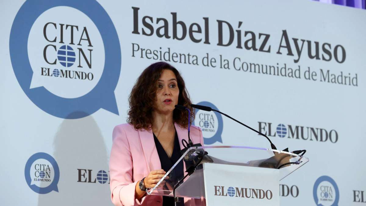 Díaz Ayuso en el desayuno informativo de 'El Mundo'.