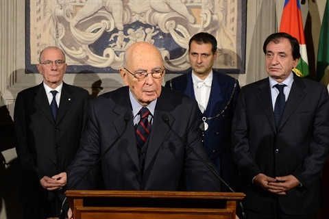 Giorgio Napolitano, cuando encargó la formación de Gobierno a Mario Monti