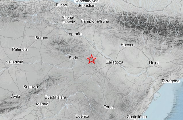 Un terremoto de magnitud 4,1 sacude Zaragoza, Soria, La Rioja y Navarra