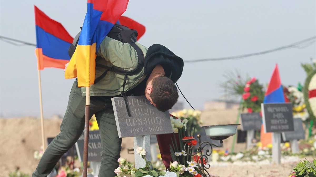 Víctima del conflicto de Nagorno Karabaj
