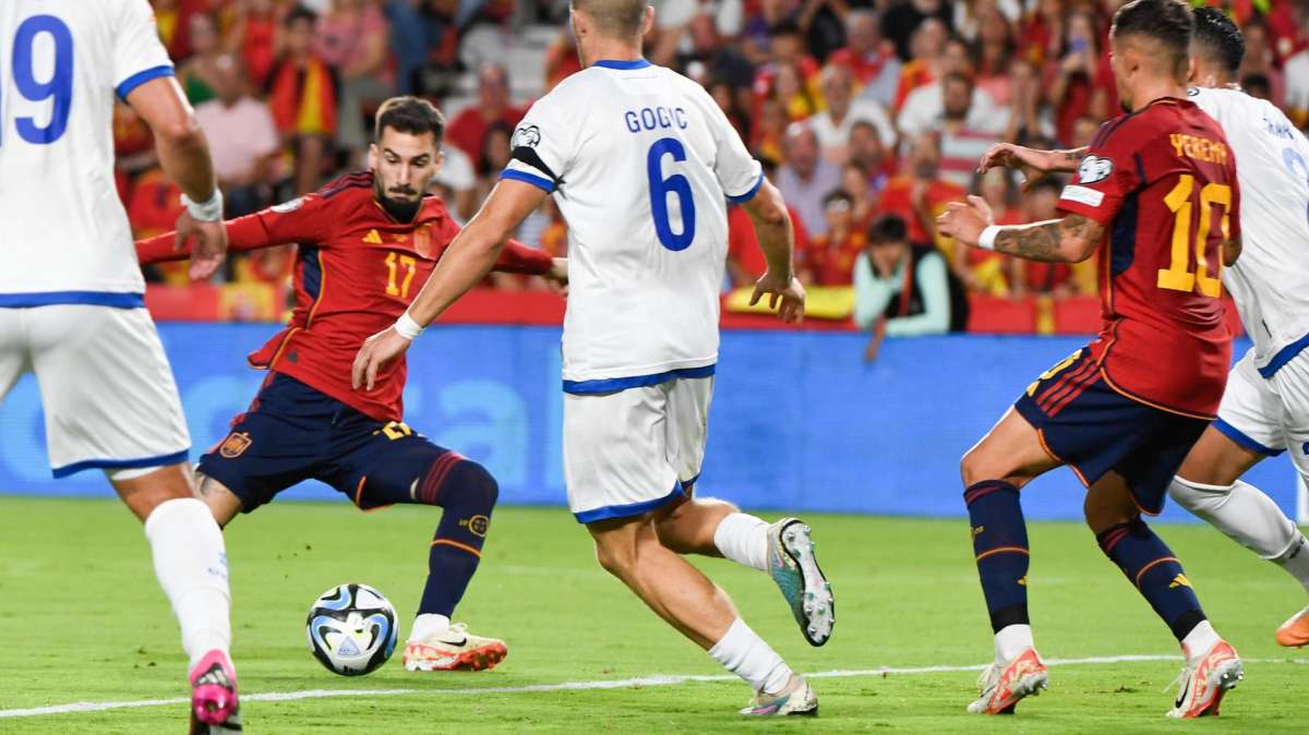 Alex Baena, autor del sexto gol de España frente a Chipre