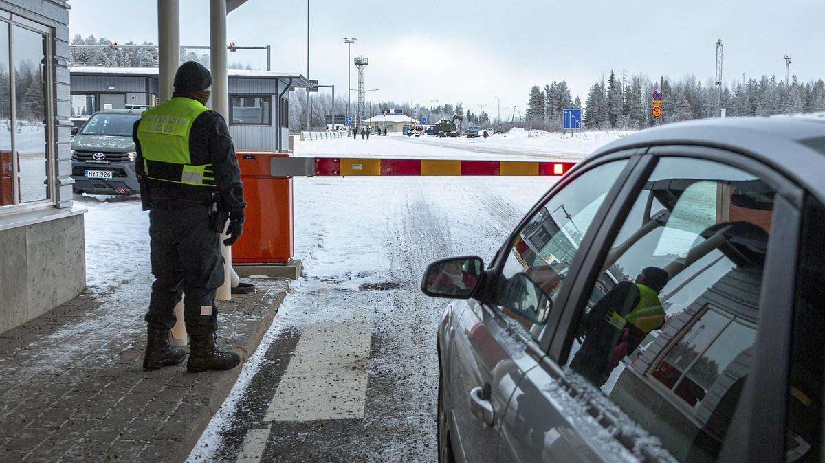 Paso fronterizo de Vartius, en Finlandia, cerrado a los ciudadanos rusos.
